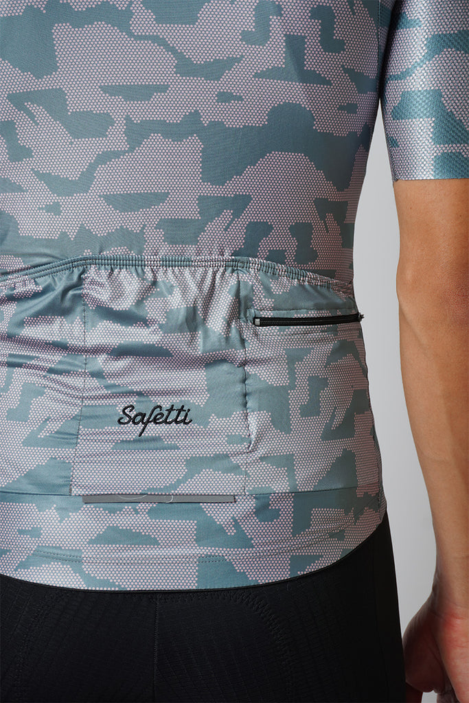 Safetti Camuffare Men's Cycling Jersey Back Pockets