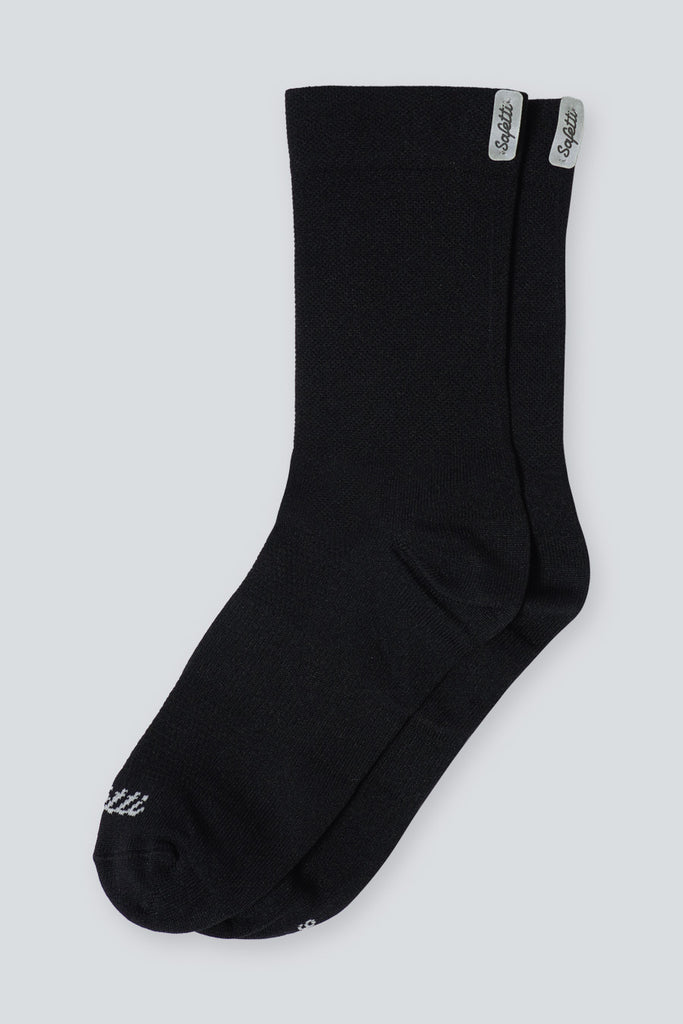 Safetti Classic Cycling Socks Black Flatlay