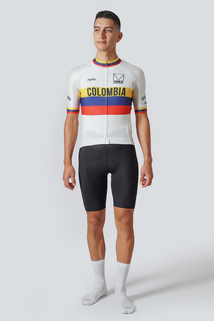 Safetti Colombia Varta 1983 Cycling Jersey Front View
