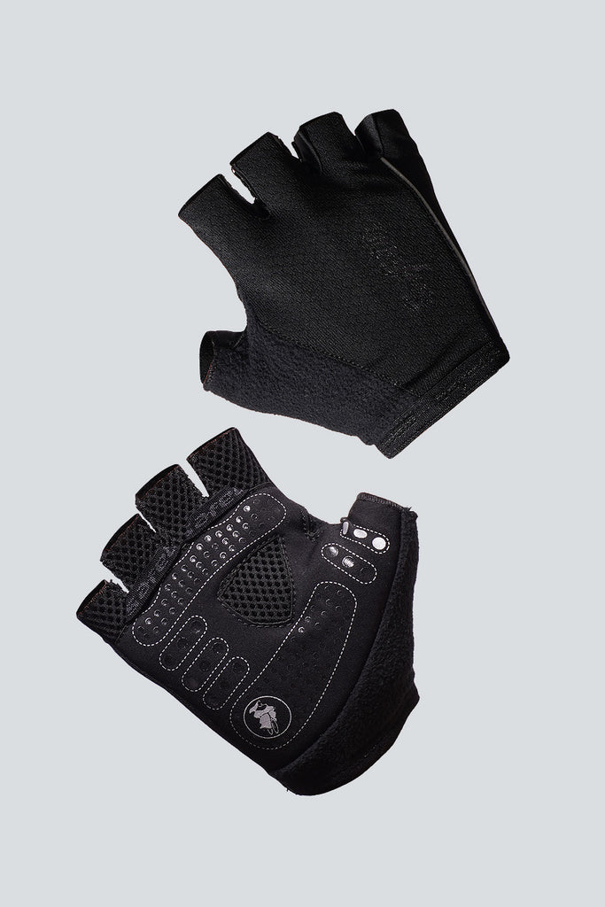 Safetti Transcend Cycling Gloves Black Front and Back