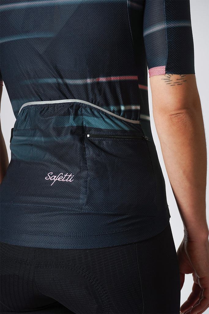 Safetti Women's Viaggio Cycling Jersey Back Pockets