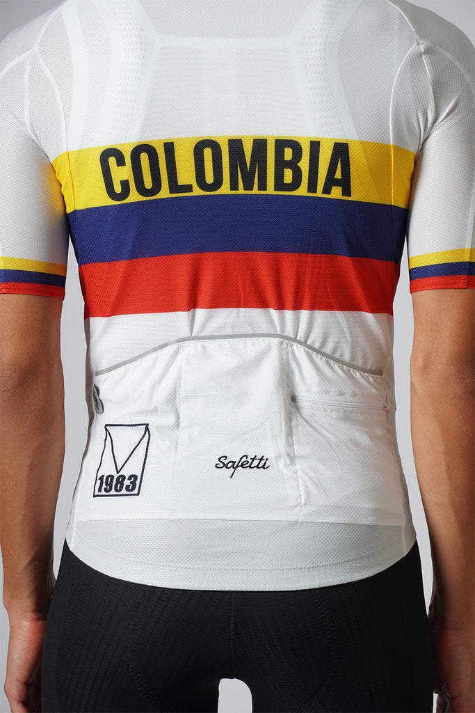 Safetti Colombia Varta 1983 Cycling Jersey Back Pockets