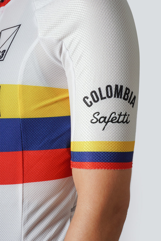 Safetti Women's Colombia Varta 1983 Cycling Jersey Sleeve Details