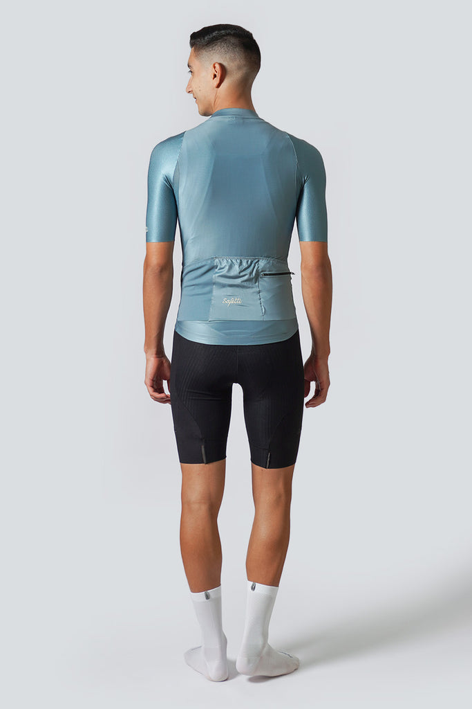 Safetti Giada Cycling Jersey Blue Back View