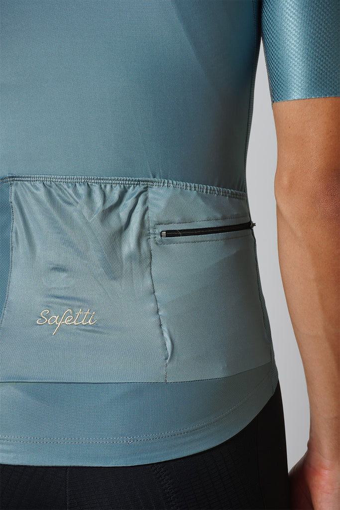 Safetti Giada Cycling Jersey Blue Back Pockets