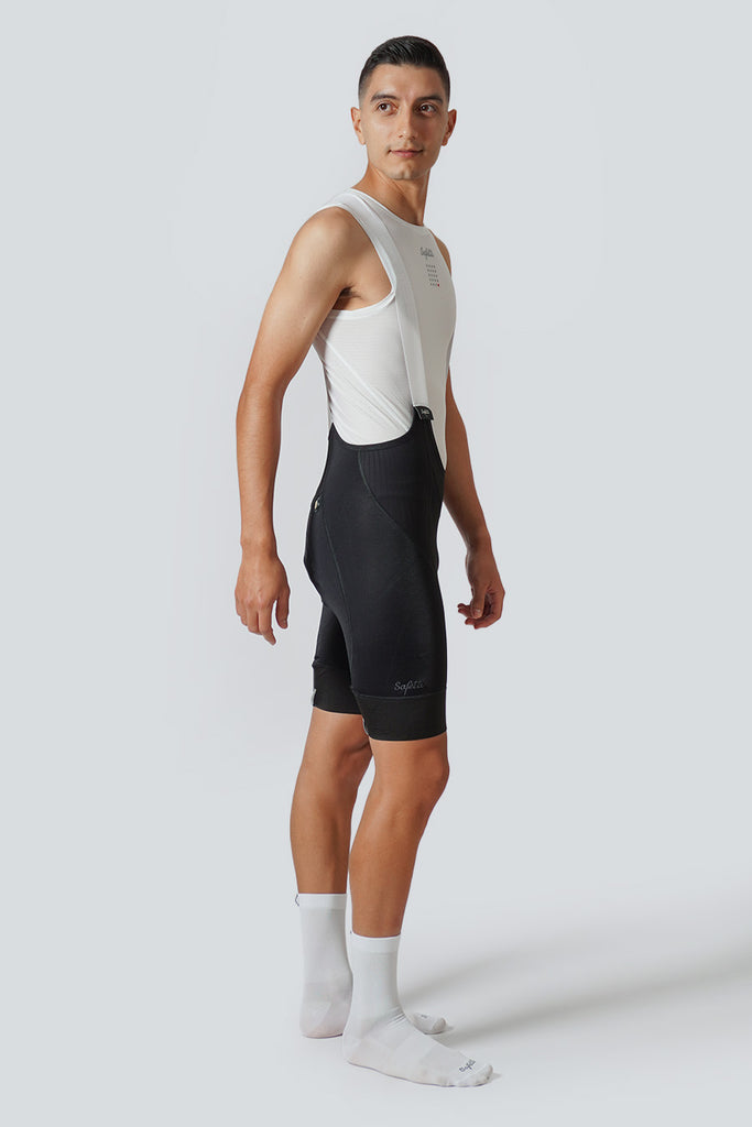 Safetti Napoles Cycling Bib Shorts Black Side View