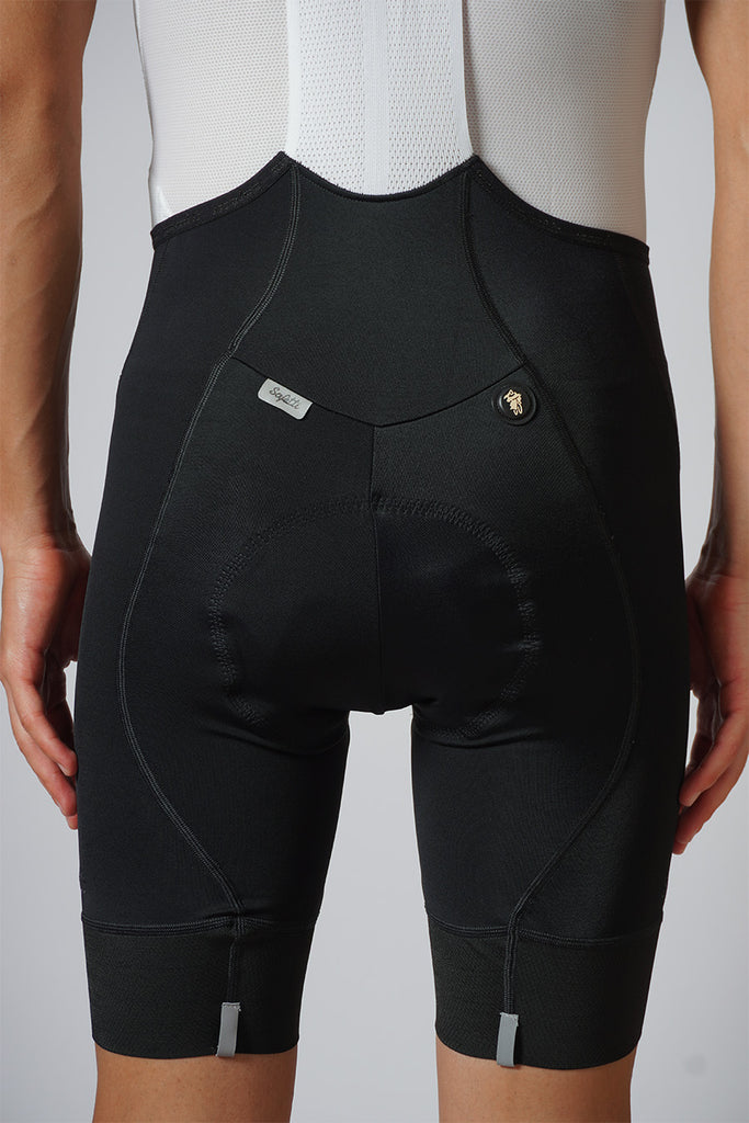 Safetti Napoles Cycling Bib Shorts Black Back Close-up Shot