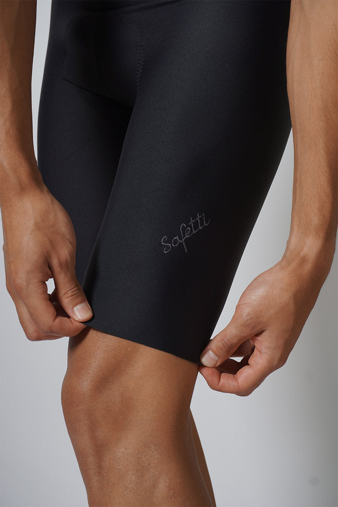 Safetti Toscana 2.0 Cycling Bib Shorts Black Hem Detail