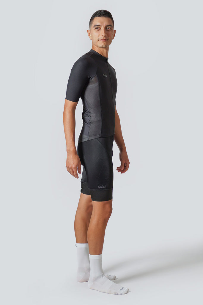 Safetti Verona Nero Cycling Jersey Black Side View