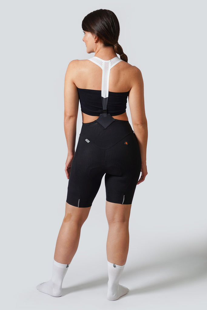 Safetti Women's Evans Cycling Bib Shorts Black Back View